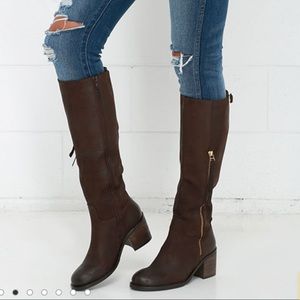Steve Madden Antsy Brown Leather Boots